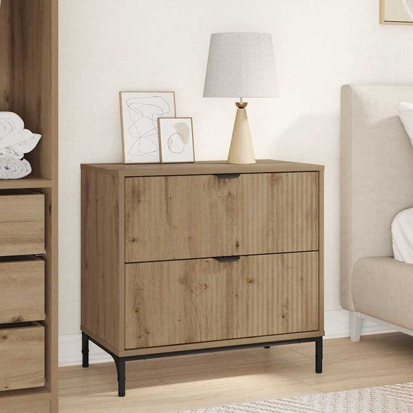 vidaXL Nightstand Artisan Oak 63.5 x 36 x 61 cm Engineered Wood
