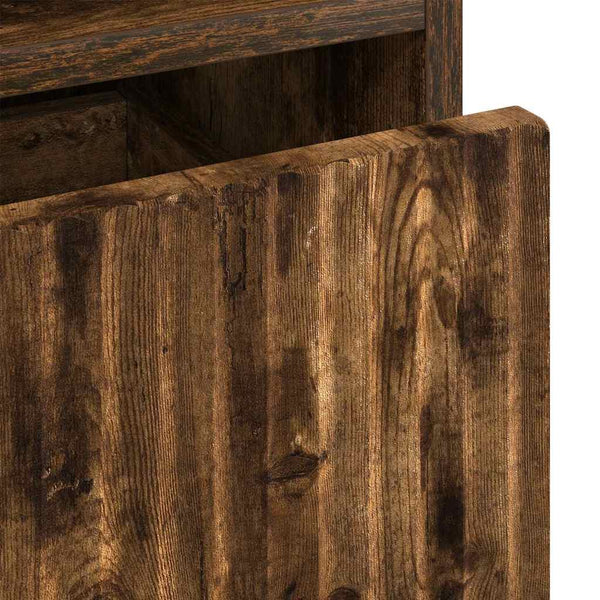 vidaXL Nightstand Smoked Oak 49 x 36 x 61 cm Engineered Wood