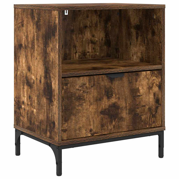 vidaXL Nightstand Smoked Oak 49 x 36 x 61 cm Engineered Wood
