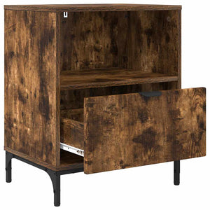 vidaXL Nightstand Smoked Oak 49 x 36 x 61 cm Engineered Wood