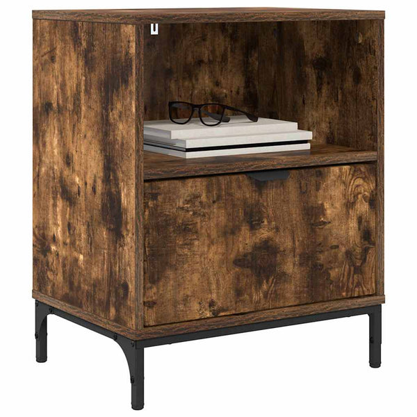 vidaXL Nightstand Smoked Oak 49 x 36 x 61 cm Engineered Wood