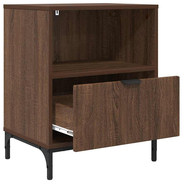 vidaXL Bedside Cabinet Brown Oak Look 49 x 36 x 61 cm Engineered Wood