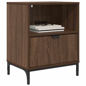 vidaXL Bedside Cabinet Brown Oak Look 49 x 36 x 61 cm Engineered Wood
