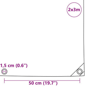 Plane Braun 650g/m² PVC-beschichtet 2x3m