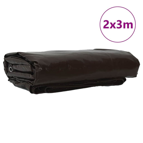 Plane Braun 650g/m² PVC-beschichtet 2x3m