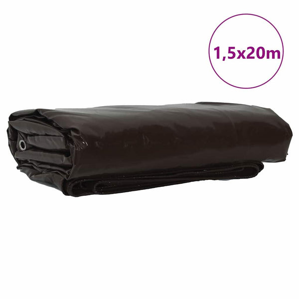 Braune PVC-beschichtete Plane – 1,5 x 20m