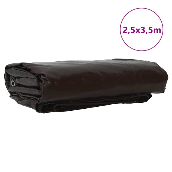 PVC-beschichtete Plane Braun 2,5x3,5m, 650g/m²