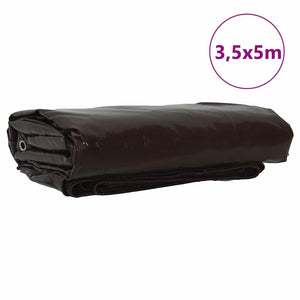 Braune PVC-beschichtete Plane 3,5 x 5 m
