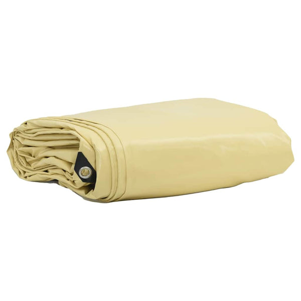 vidaXL Tarpaulin 650g/m² Beige 4 x 5 m PVC-Coated Canvas