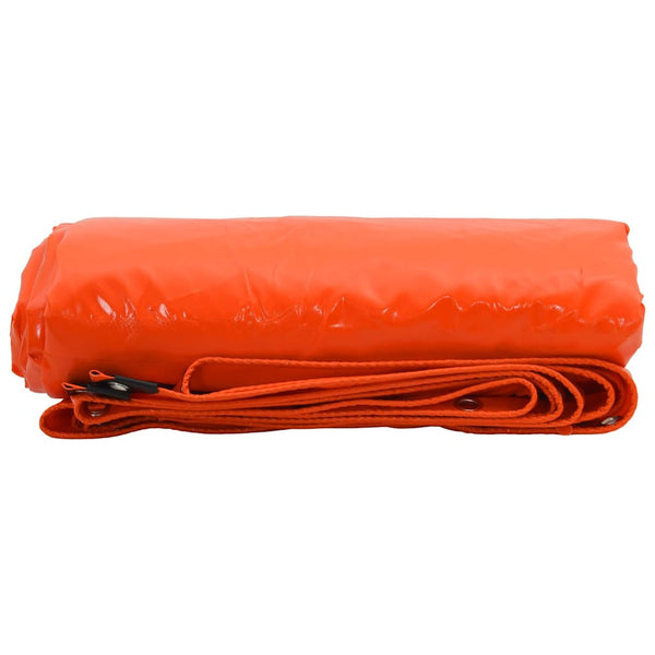 Orange PVC-beschichtete Plane 5x5m, 650g/m²