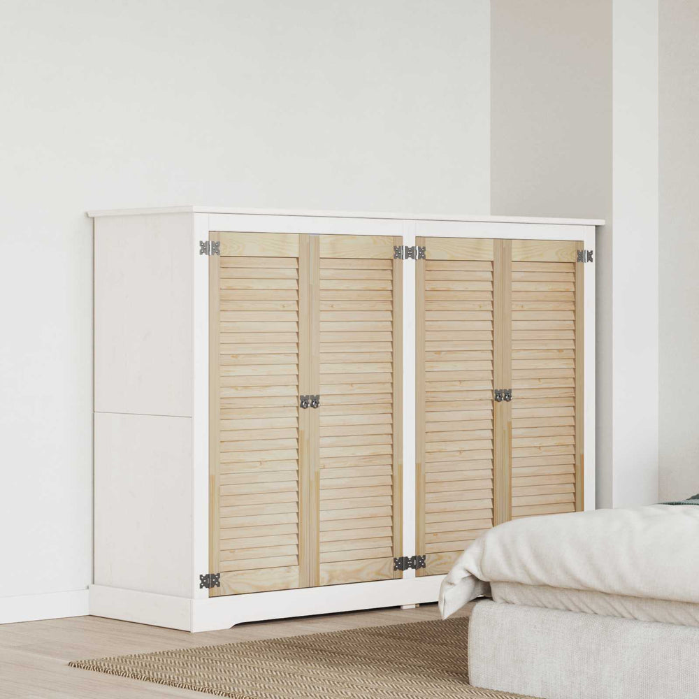 vidaXL Cabinet Door 4 pcs Natural 110 x 2.1 x 39.5 cm Solid Pine Wood