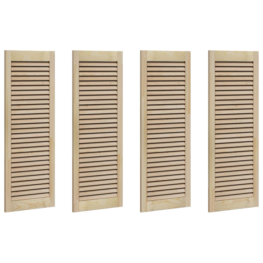 vidaXL Cabinet Door 4 pcs Natural 110 x 2.1 x 39.5 cm Solid Pine Wood