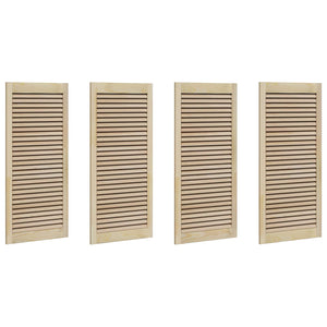 vidaXL Cabinet Door 4 pcs Natural 49.5 x 2.1 x 110 cm Solid Pine Wood