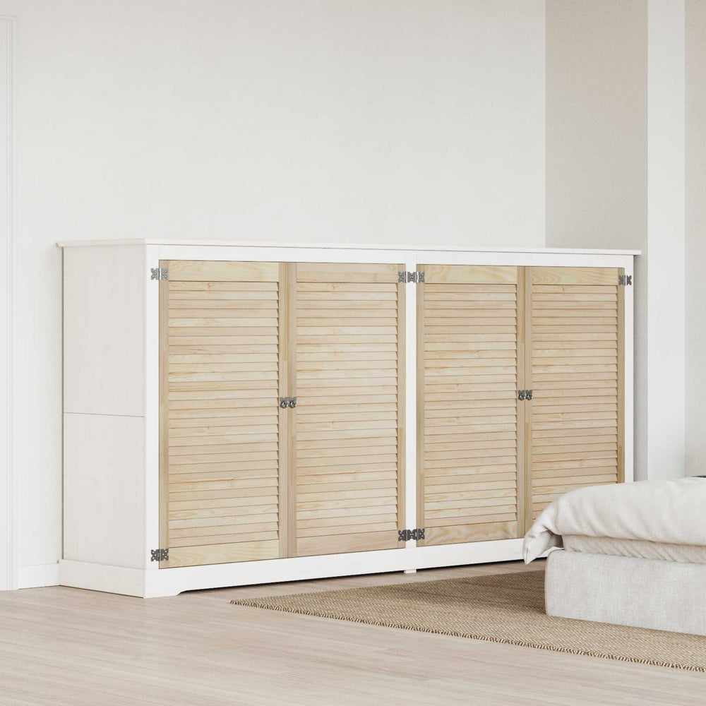 vidaXL Cabinet Door 4 pcs Natural 110 x 2.1 x 59.5 cm Solid Pine Wood