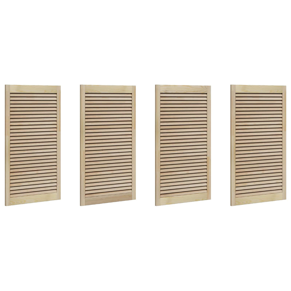 vidaXL Cabinet Door 4 pcs Natural 110 x 2.1 x 59.5 cm Solid Pine Wood