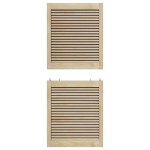vidaXL Cabinet Doors with Door 4 pcs Natural 140.5 x 2.1 x 59.5 cm