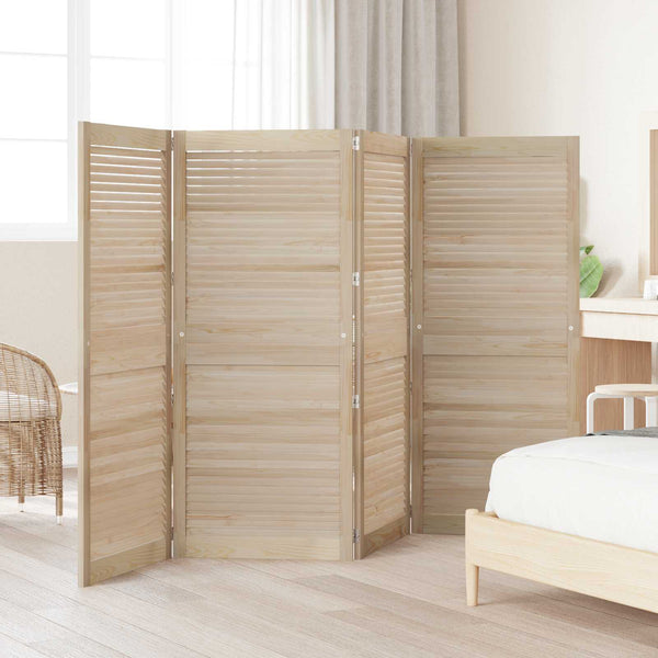 vidaXL Cabinet Doors with Door 4 pcs Natural 140.5 x 2.1 x 59.5 cm