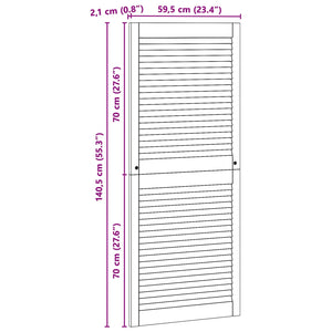 vidaXL Cabinet Doors with Door 4 pcs Natural 140.5 x 2.1 x 59.5 cm