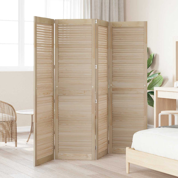 vidaXL Cabinet Door 4 pcs Natural 170 x 2.1 x 49.5 cm Solid Pine Wood
