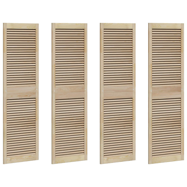 vidaXL Cabinet Door 4 pcs Natural 170 x 2.1 x 49.5 cm Solid Pine Wood