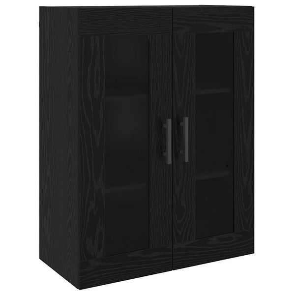 vidaXL Highboard 2 pcs Black Oak Look Engineered Wood
