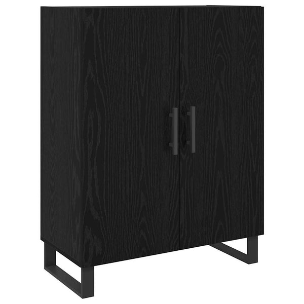 vidaXL Highboard 2 pcs Black Oak Look Engineered Wood