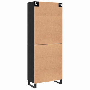 vidaXL Highboard 2 pcs Black Oak Look Engineered Wood