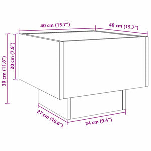 vidaXL Coffee Table Reclaimed Wood 40 x 40 x 30 cm Engineered Wood