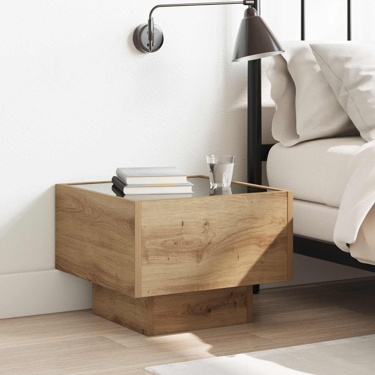 vidaXL Coffee Table Artisan Oak 40 x 40 x 30 cm Engineered Wood