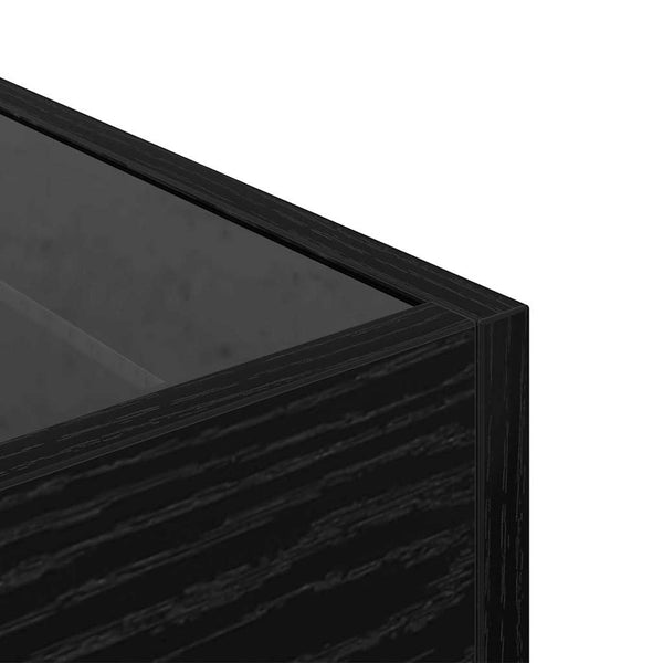 vidaXL Coffee Table Black Oak-Look 40 x 40 x 30 cm Engineered Wood