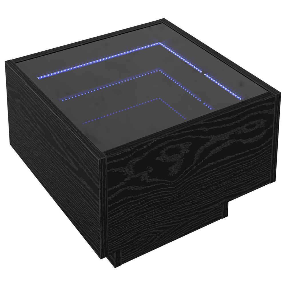 vidaXL Coffee Table Black Oak-Look 40 x 40 x 30 cm Engineered Wood