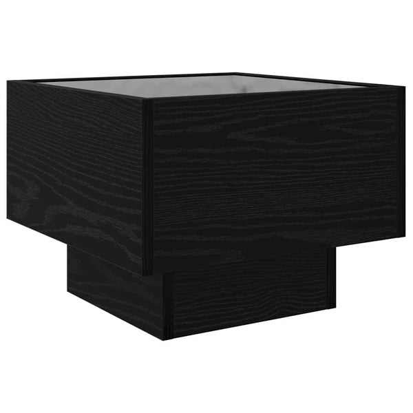 vidaXL Coffee Table Black Oak-Look 40 x 40 x 30 cm Engineered Wood