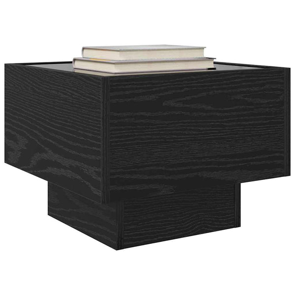 vidaXL Coffee Table Black Oak-Look 40 x 40 x 30 cm Engineered Wood