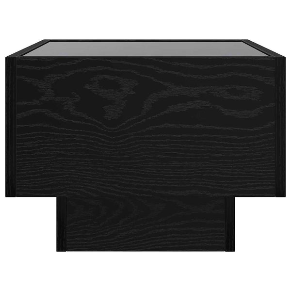 vidaXL Coffee Table Black Oak-Look 40 x 40 x 30 cm Engineered Wood
