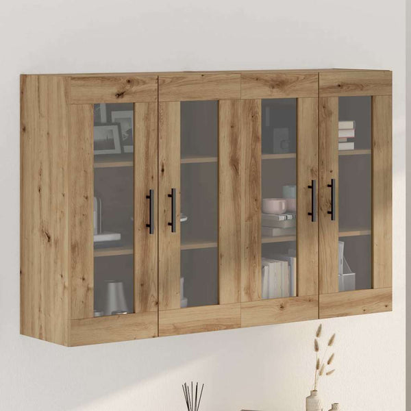 vidaXL Wall-Mounted Cabinets 2 pcs Artisan Oak and Black