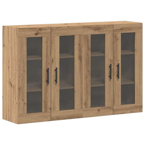 vidaXL Wall-Mounted Cabinets 2 pcs Artisan Oak and Black