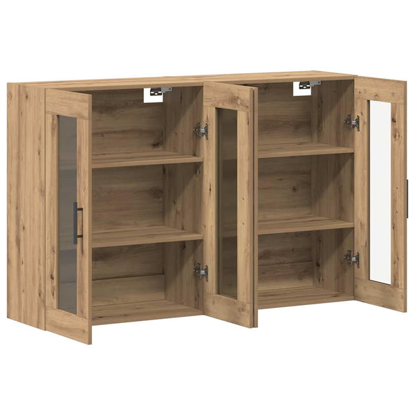 vidaXL Wall-Mounted Cabinets 2 pcs Artisan Oak and Black