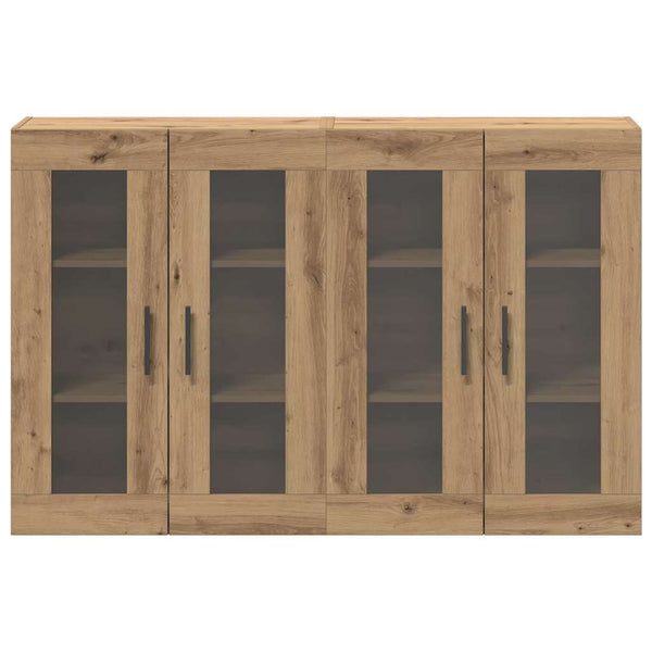 vidaXL Wall-Mounted Cabinets 2 pcs Artisan Oak and Black