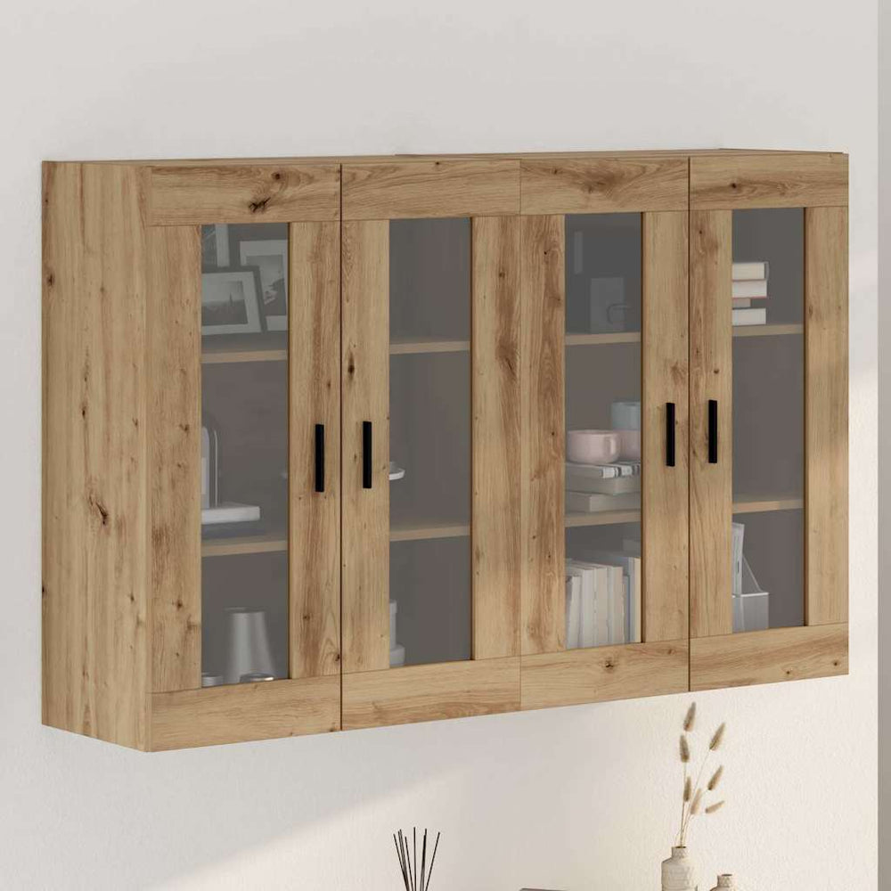 vidaXL Wall-Mounted Cabinets 2 pcs Artisan Oak 69.5x34x90 cm