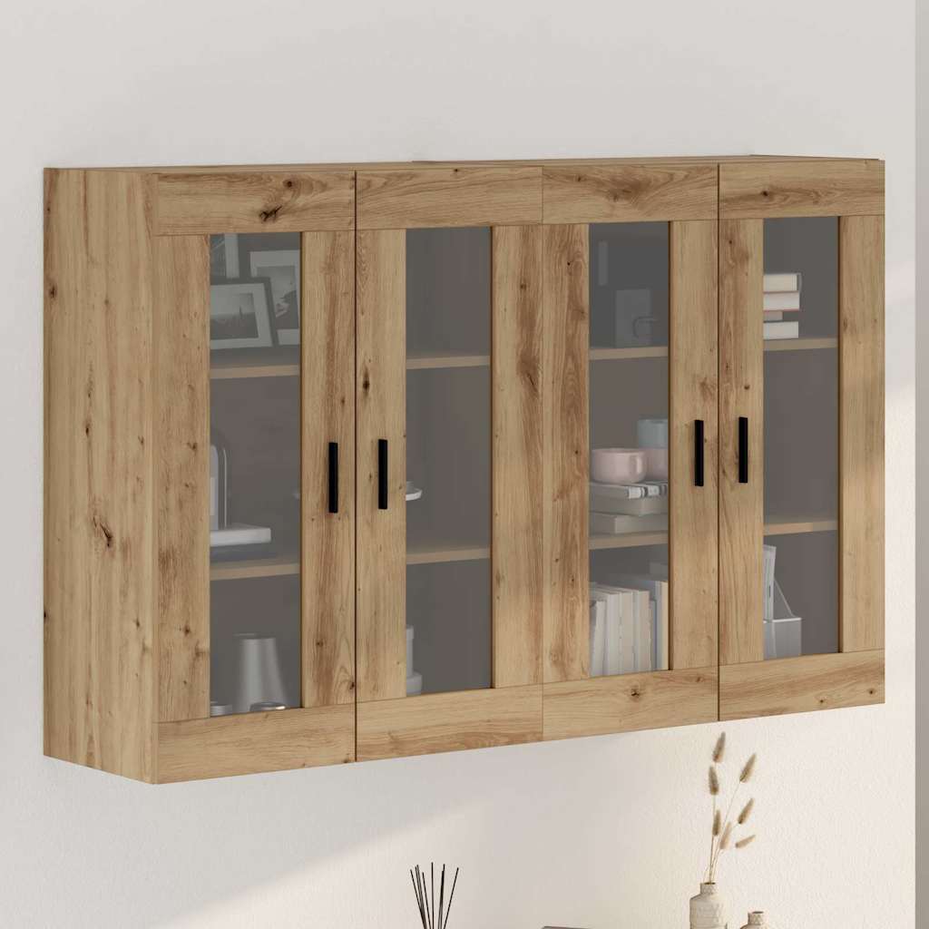 vidaXL Wall-Mounted Cabinets 2 pcs Artisan Oak 69.5x34x90 cm