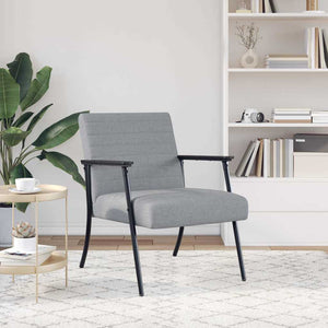 Sessel Hellgrau Stoff 59x75x78 cm