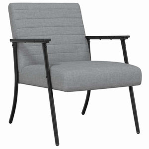 Sessel Hellgrau Stoff 59x75x78 cm