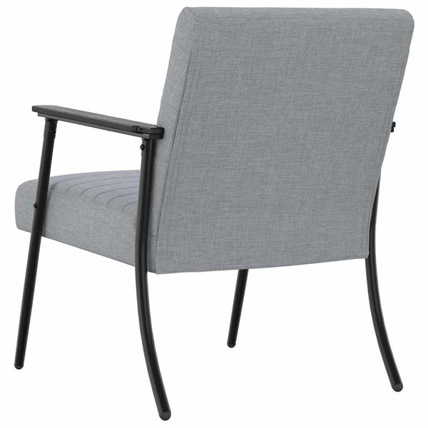 Sessel Hellgrau Stoff 59x75x78 cm