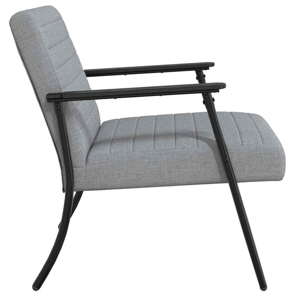 Sessel Hellgrau Stoff 59x75x78 cm