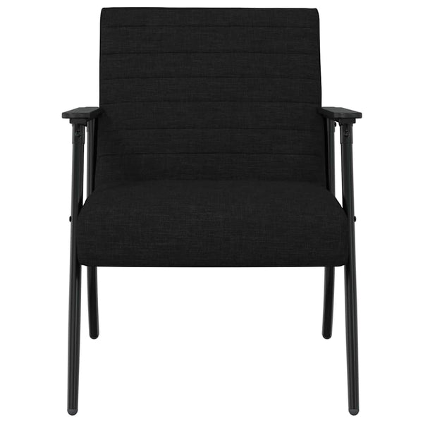 Schwarzer Stoff Sessel 59x75x78 cm