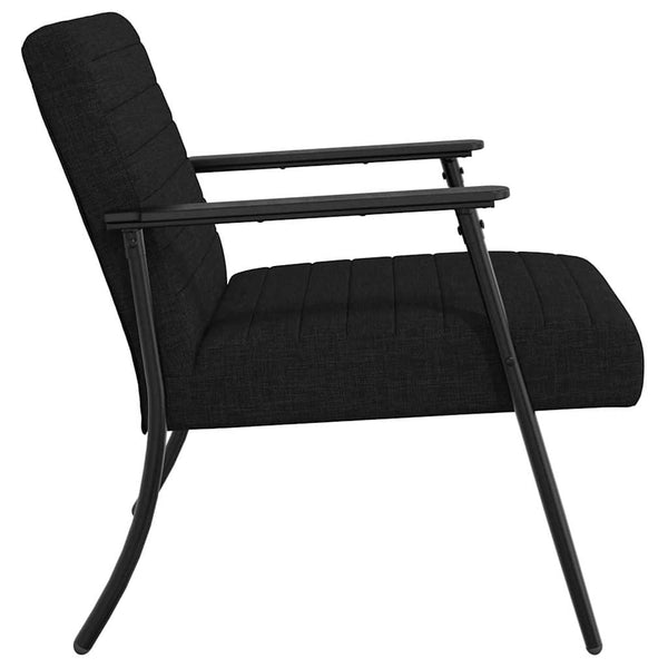 Schwarzer Stoff Sessel 59x75x78 cm