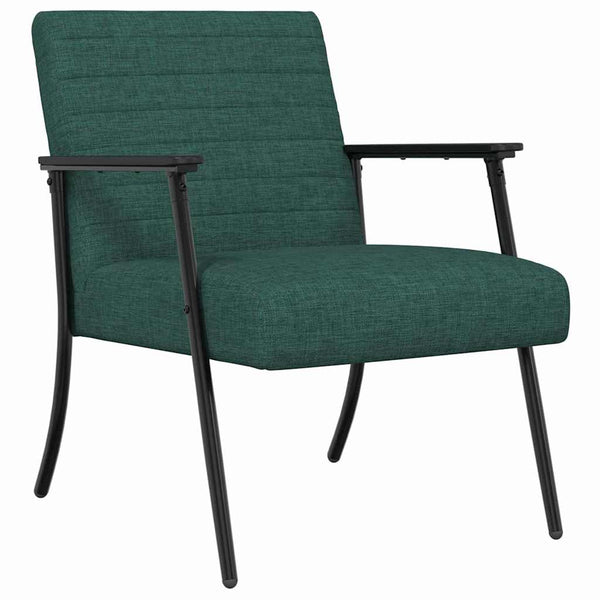 Dunkelgrüner Stoff Sessel