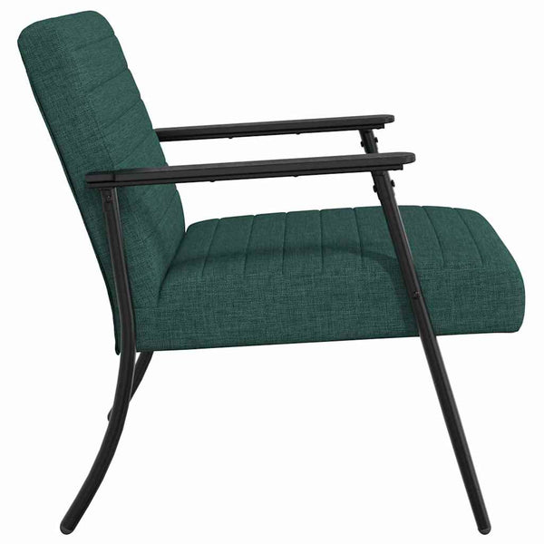 Dunkelgrüner Stoff Sessel