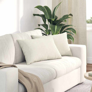 Sofakissen 2er Set Creme Cord 60x40 cm