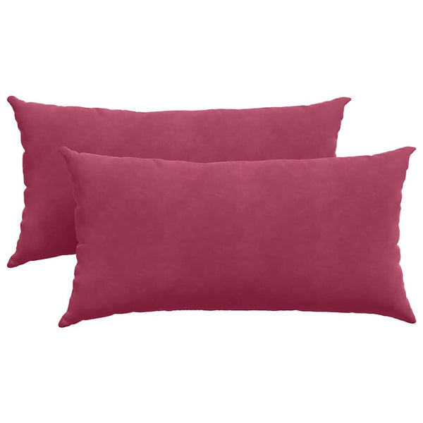 Sofakissen 2er Set Weinrot Cord 80x40 cm